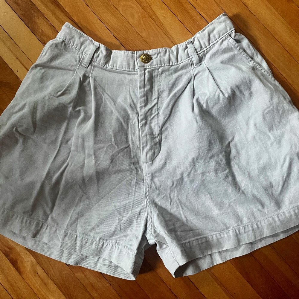 Big Bud Press High Waist Blue and Gray Shorts
